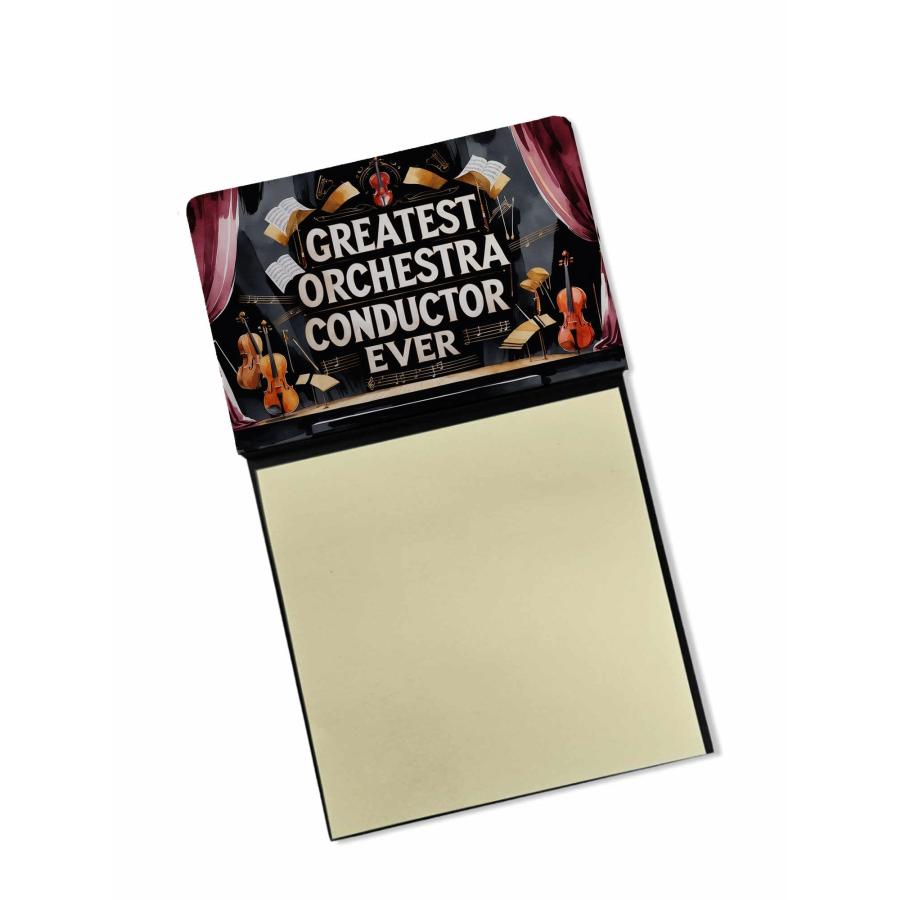 Caroline’s Treasures Greatest Orchestra Conductor Ever Funny Sticky Note Holder for Teacher’s Gift Refillable with 3×3 Notes