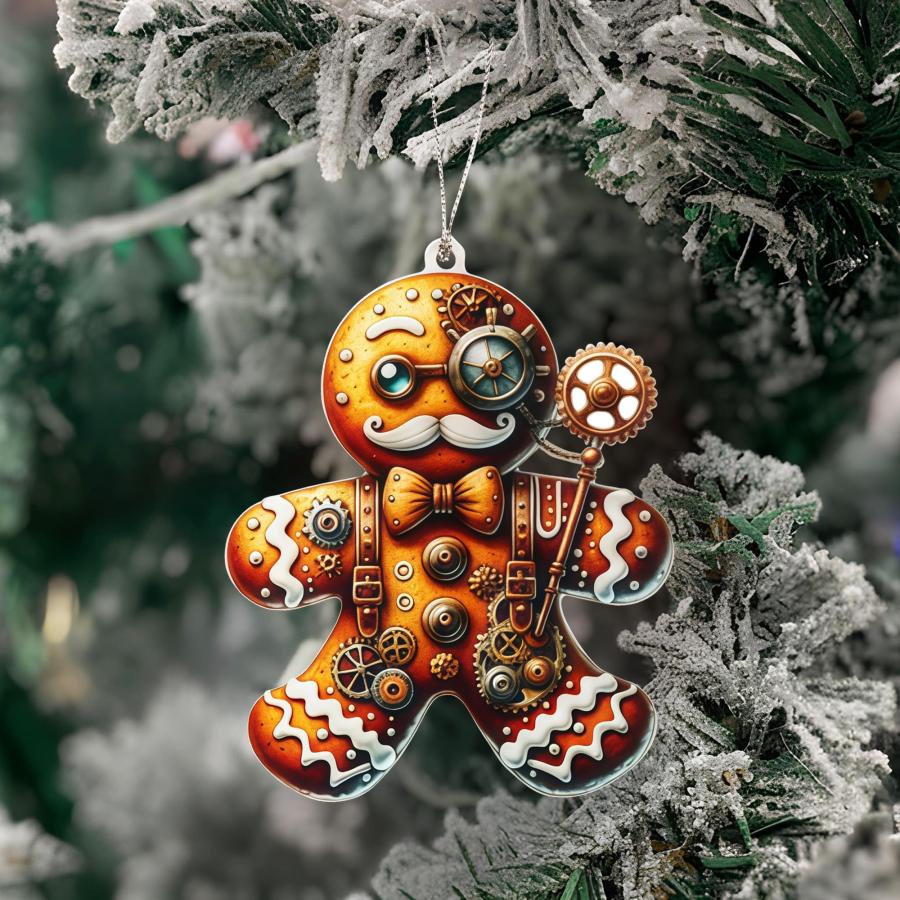 Christmas Ornaments 2025， Gingerbread Ornaments， Steampunk Gifts