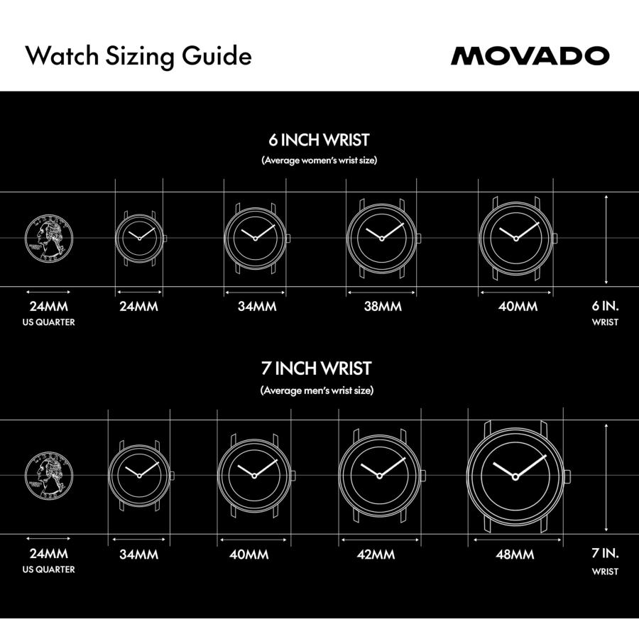 Movado Bold Women's Swiss Quartz Watch, Leather Strap Modern, Elegant Timepiece - Gift for Her 34mmの画像
