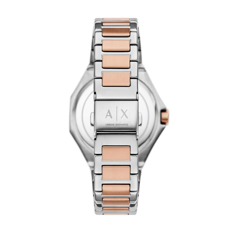 Armani Exchange A|X レディース多機能ツートンステンレススチール腕時計(モデル:AX4623)の画像