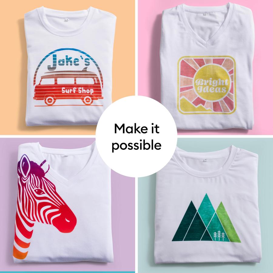 Cricut ユース Tシャツ ブランク、クルーネック - S (6-7) - DIY カスタム Tシャツ - Infusible Ink 転写シート、ペン、マーカー、昇華