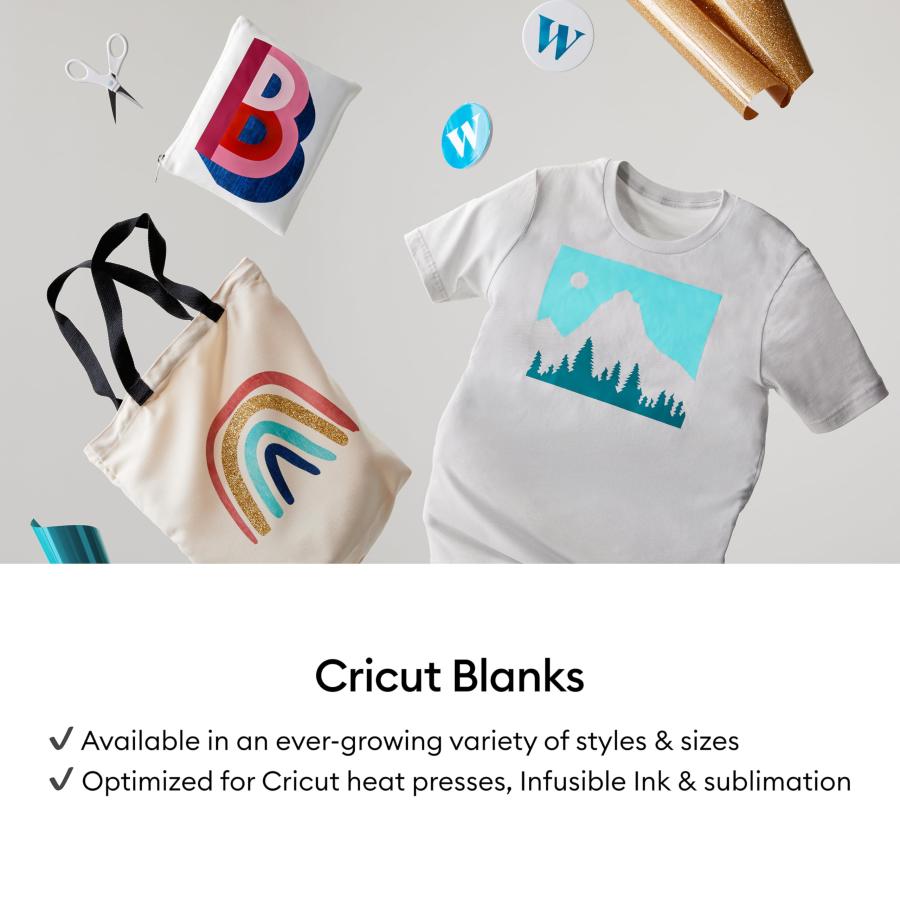 Cricut ユース Tシャツ ブランク、クルーネック - S (6-7) - DIY カスタム Tシャツ - Infusible Ink 転写シート、ペン、マーカー、昇華