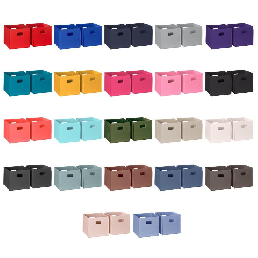 RiverRidge Folding Storage Bins with Handles Aqua Cube Storage Organizer for Closet, Bedroom ＆ Playroom - Closet Organizers and Storage Set of 4_3