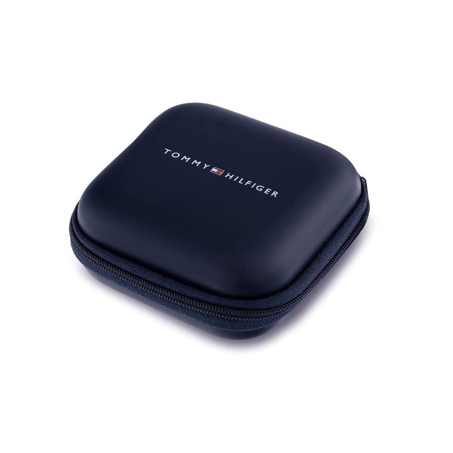 Tommy Hilfiger メンズ腕時計 3針クォーツ 42mm ブラック文字盤 ゴールドケース ブラックリンクブレスレットの画像