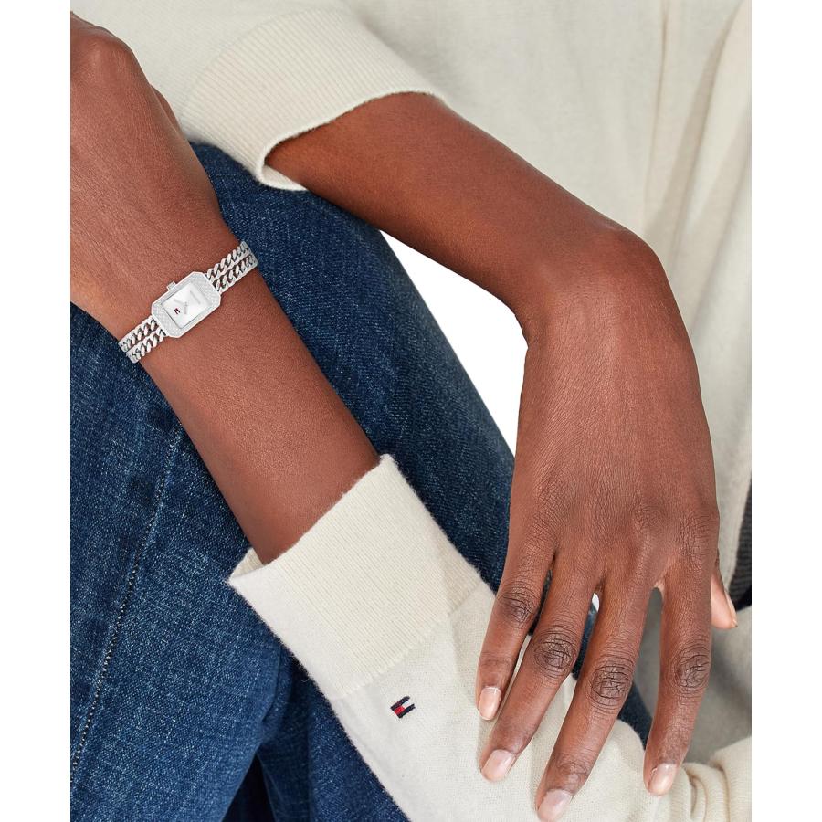 Tommy Hilfiger Women's 2-Hand Quartz Watch - Double Chain Bracelet - Modern, Stylish Timepiece - Gift for Her 16mmの画像