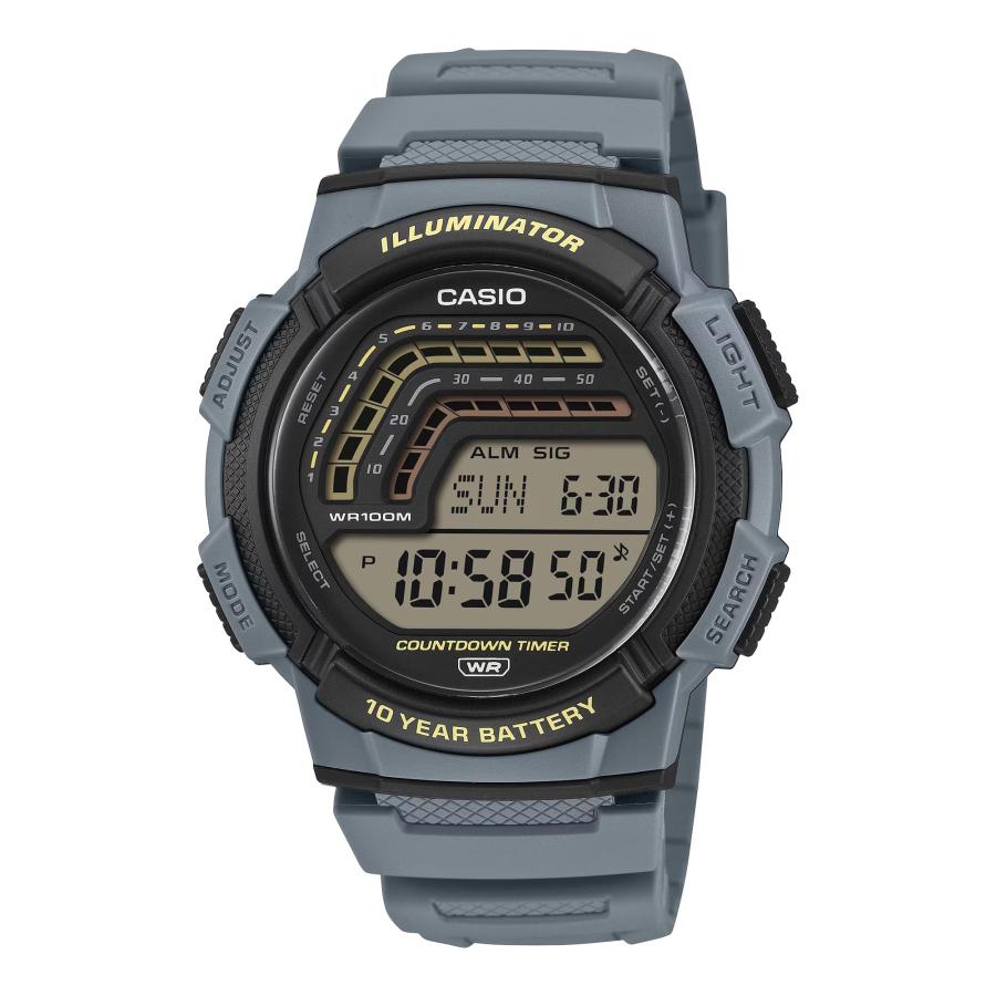 Casio WS-1800シリーズ | デジタルウォッチ ブルー LEDイルミネーター