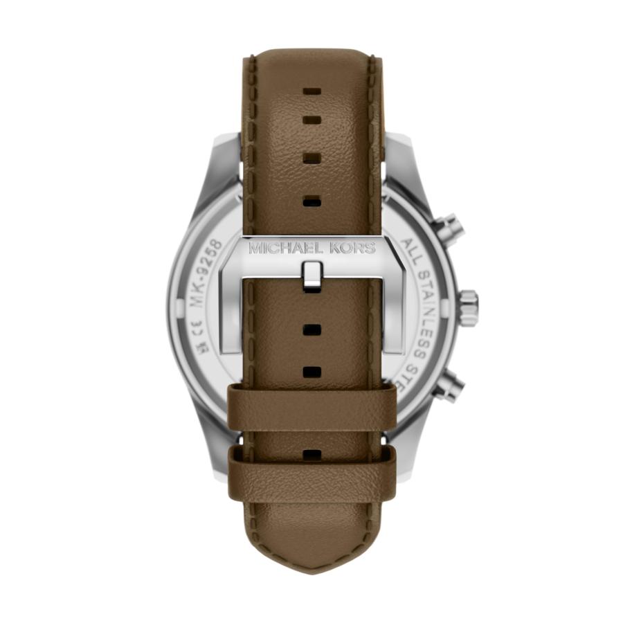Michael Kors Men's Lexington Chronograph Brown Leather Watch (Model: MK9258)の画像