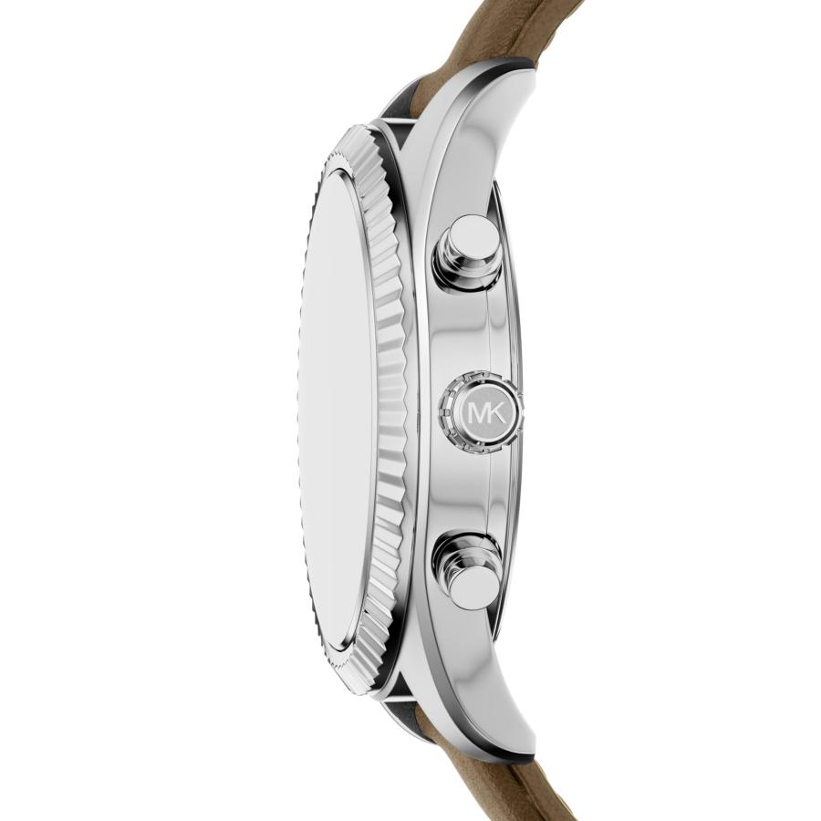 Michael Kors Men's Lexington Chronograph Brown Leather Watch (Model: MK9258)の画像