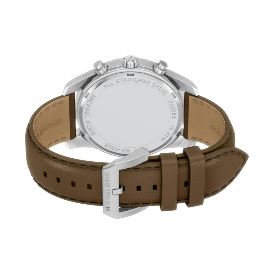 Michael Kors Men's Lexington Chronograph Brown Leather Watch (Model: MK9258)の画像