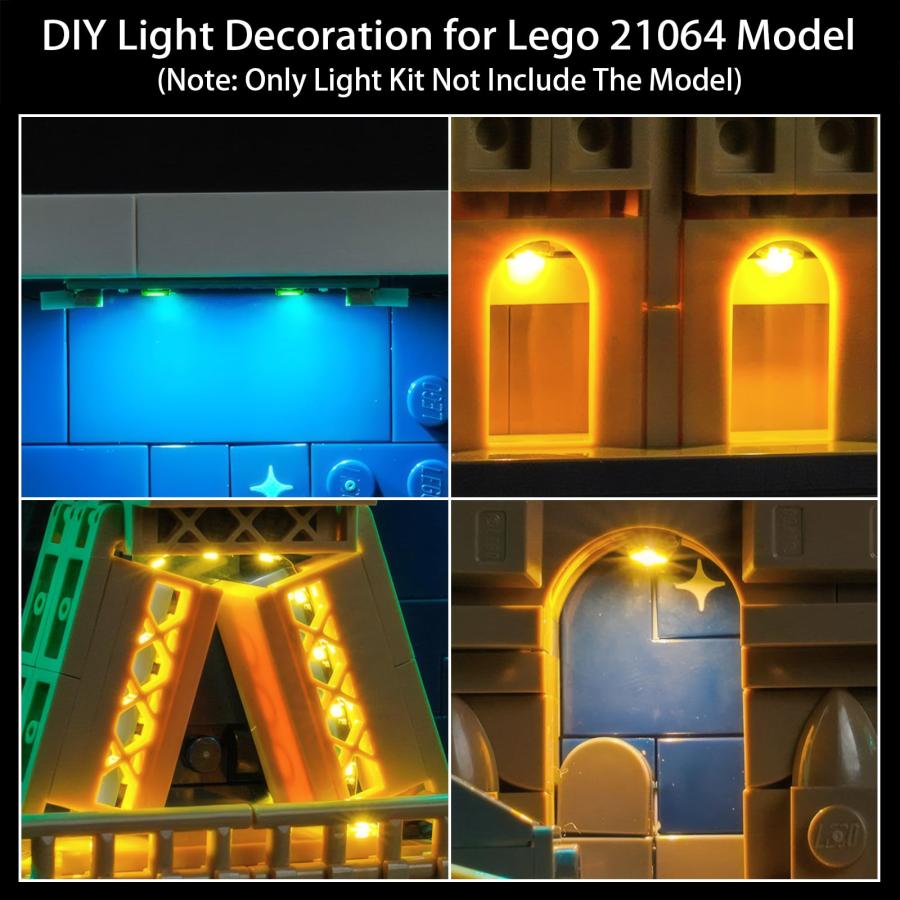 LED Lighting Kit for Lego 21064 Paris - City of Love - Custom Lights to Mount， Compatible with this Model (Model Not Included)_2