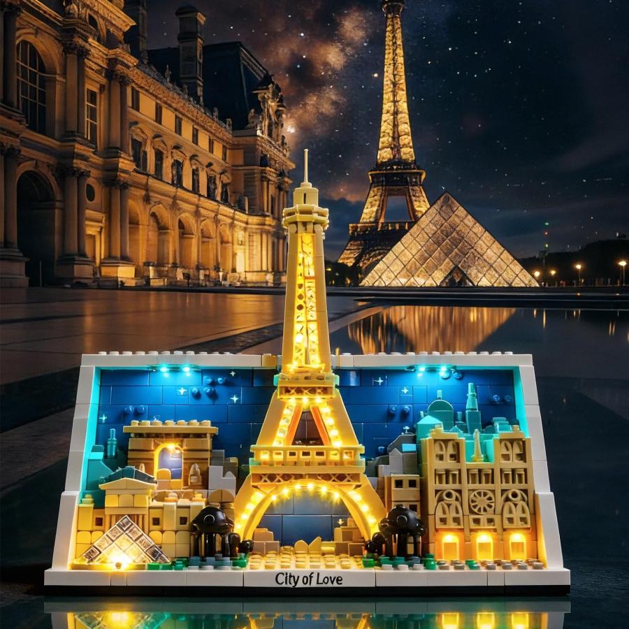 LED Lighting Kit for Lego 21064 Paris - City of Love - Custom Lights to Mount， Compatible with this Model (Model Not Included)_4
