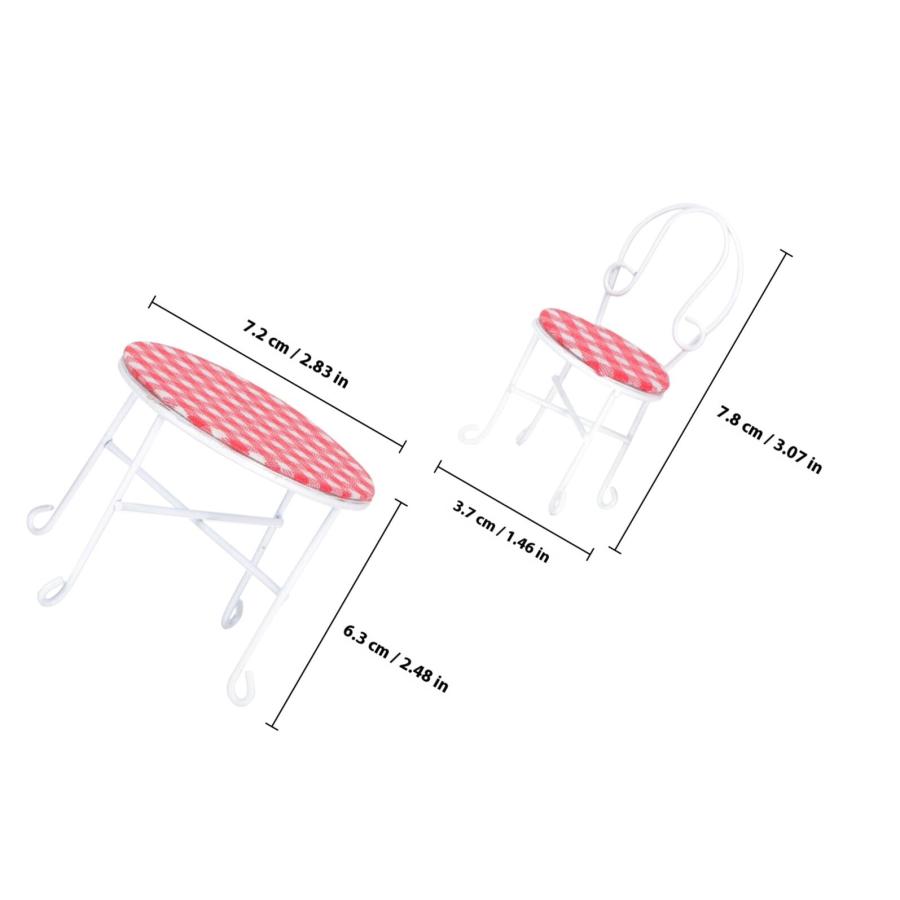 Toddmomy 12 Scale Small House Accessories， 5pcs Miniature Garden Patio Furniture for ' Play and Doll Decor