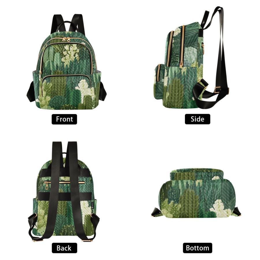 Tatenale Cactus Succulents Green Floral Laptop Backpack Women Travel Work Womens Backpack with Large Capacity Quilted College Bags Casual Daypack Fashの画像