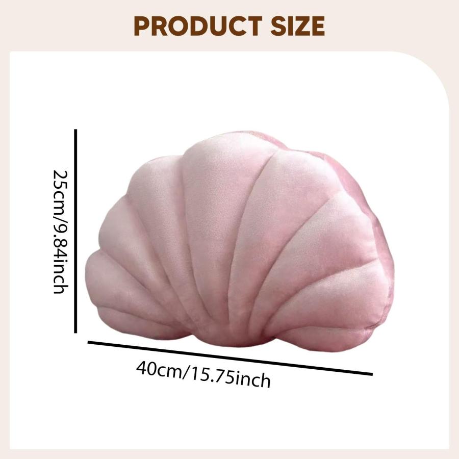 LeeQinersw Seashell Throw Cushion Decorative Bed Pillow Ornament for Chair Sleeping Suitable for Adults Living Room, Pink_2