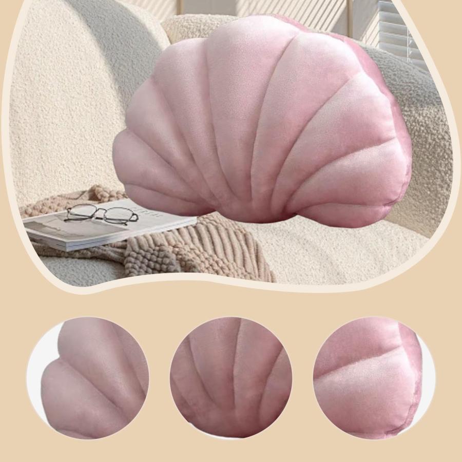 LeeQinersw Seashell Throw Cushion Decorative Bed Pillow Ornament for Chair Sleeping Suitable for Adults Living Room, Pink_3