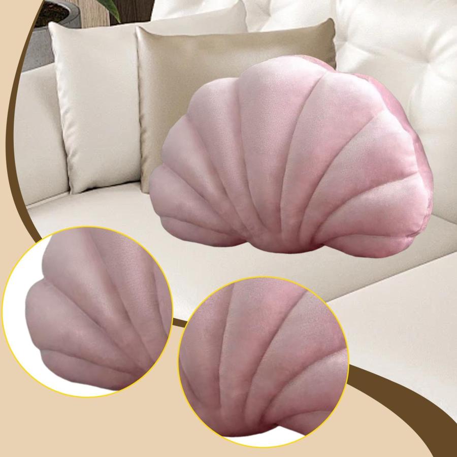 LeeQinersw Seashell Throw Cushion Decorative Bed Pillow Ornament for Chair Sleeping Suitable for Adults Living Room, Pink_4