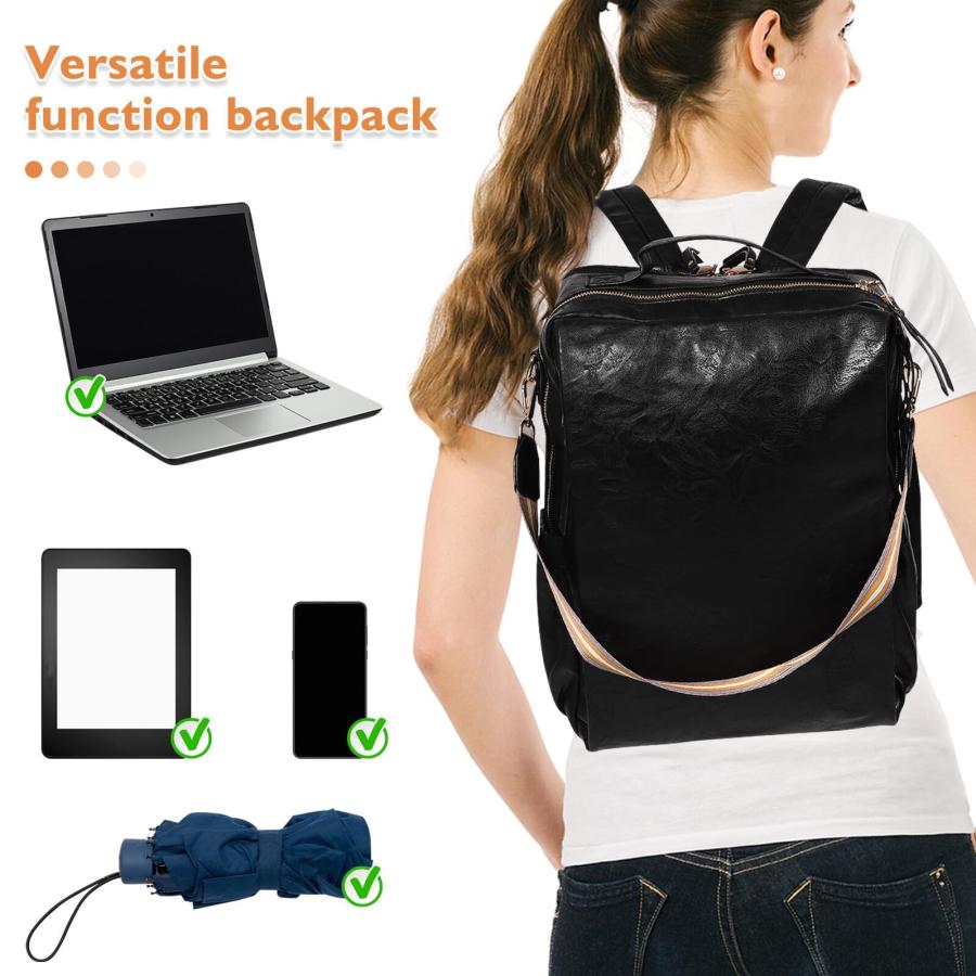 BESPORTBLE Stylish Laptop Backpack for Women and Men, Waterproof Business Work Backpack with Multiple Compartments, 16-inch Travel and School Daypack,の画像