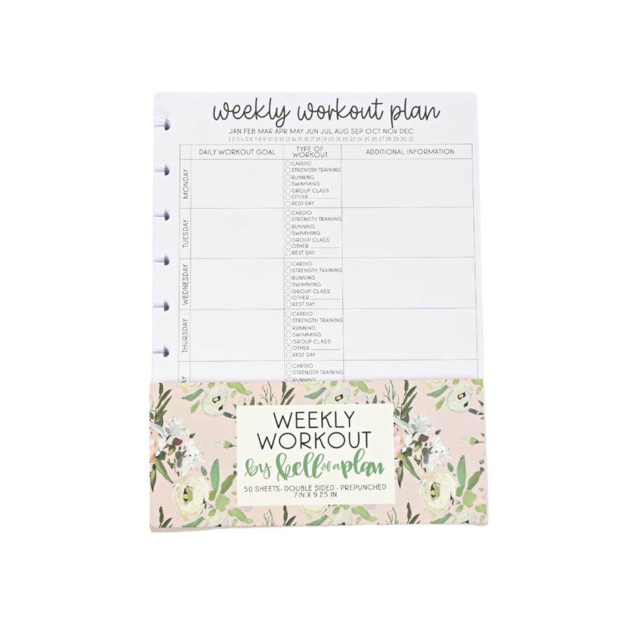 kellofaplan Fitness Bundle with 12-Month Undated Planner, Sticker Book and Weekly Workout Sheets, Goal Trackingの画像