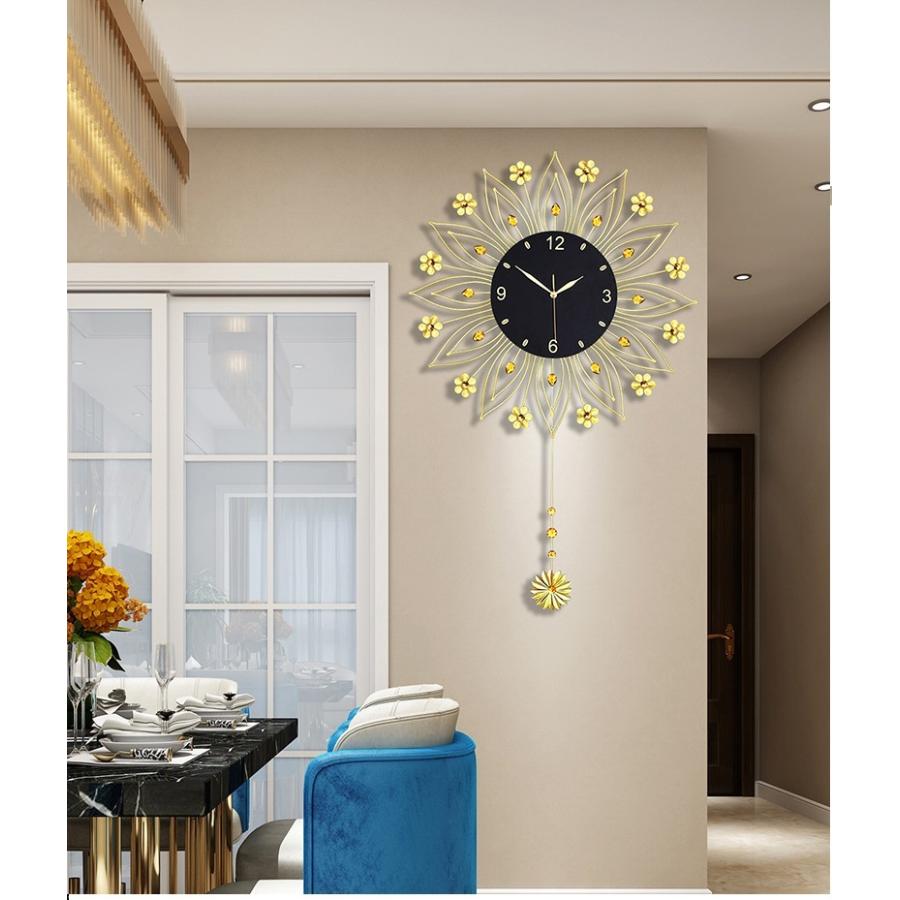 壁掛け時計 お花の壁掛け時計 掛け時計 かけ時計 おしゃれ 壁飾り 北欧 