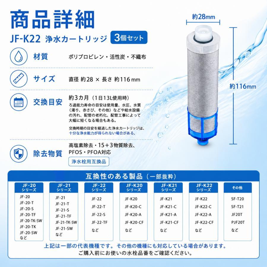 JF-K22 浄水カートリッジ JFK22 浄水器 JF-K22-C JF-K22-D ハイ