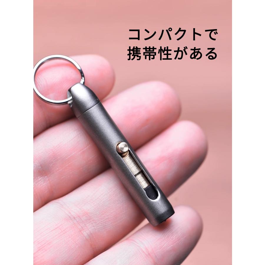 チタン合金ミニエターナルペン削らず消せる鉛筆キーホルダー携帯ポケットペン応急書きの画像