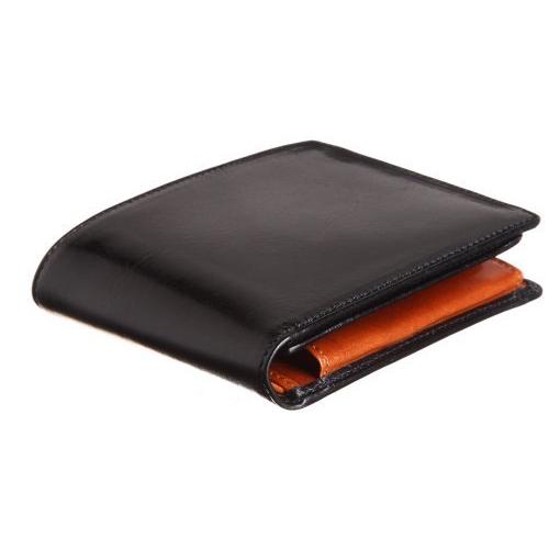 オリーチェ 二つ折り財布 オリーチェレザー使用 メンズ (ブラック) 牛革 イタリアンレザー あり