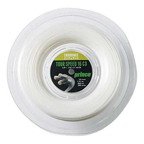 Prince(プリンス) テニス ストリングス ツアースピード 16ゲージ 200mリール ホワイト 7JJ008