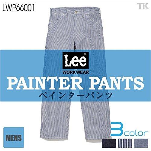 Lee(リー)　ペインターパンツ　メンズ　bm-lwp66001　ホワイト×ブルー(ヒッコリー)　ワークパンツ　作業ズボン　Ｍ(82.5)