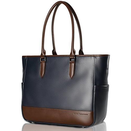 レットドリーム LETDREAM トートバッグ 本革 メンズ 通勤 ビジネスバッグ ldr01702 (ネイビー×ダークブラウン)(12562円)