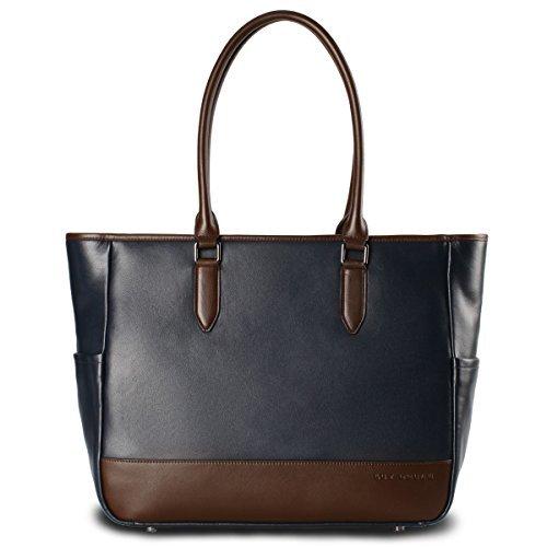 レットドリーム LETDREAM トートバッグ 本革 メンズ 通勤 ビジネスバッグ ldr01702 (ネイビー×ダークブラウン) 