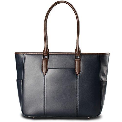 レットドリーム LETDREAM トートバッグ 本革 メンズ 通勤 ビジネスバッグ ldr01702 (ネイビー×ダークブラウン) 