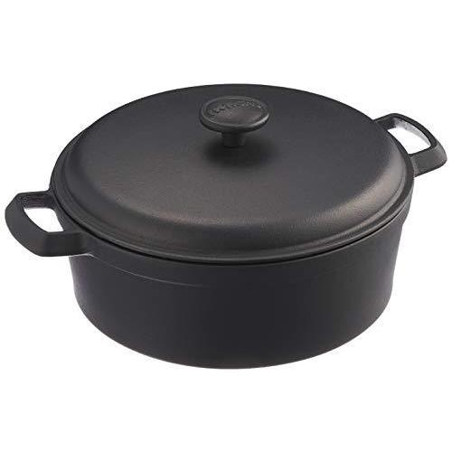 岩鋳 Iwachu ファミリーシチューパン23 黒焼付 内径:23.5cm IH対応 南部鉄器 21639