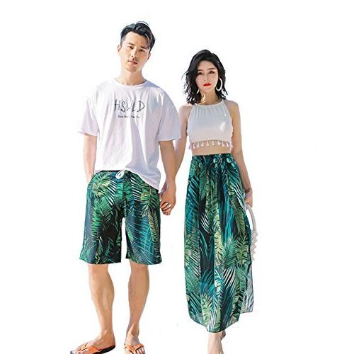 夏セール開催中 Max80 Off ペアルック水着 ペア水着 レディース マキ バッククロス ハイネック カップル 4点セット サーフパンツ メンズ ビキニ Garces Org