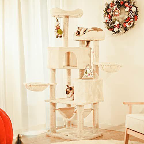 Mwpo キャットタワー 多機能 豪華な猫タワー おしゃれ 多頭飼い 人気 cattower 057A キャットタワー ペット用品