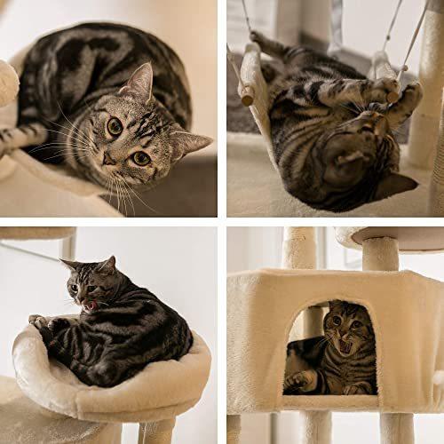 Mwpo キャットタワー 多機能 豪華な猫タワー おしゃれ 多頭飼い 人気 cattower 057A キャットタワー ペット用品