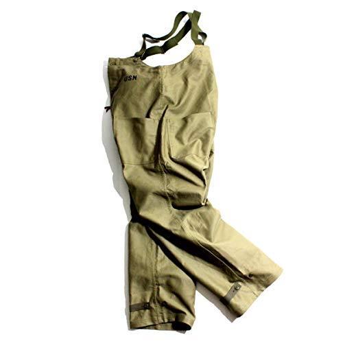 HOUSTON ヒューストン オーバーオール デッキパンツ US.NAVY 米海軍 タン 36 S 
