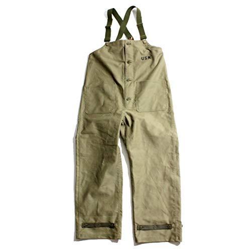 HOUSTON ヒューストン オーバーオール デッキパンツ US.NAVY 米海軍 タン 36 S 