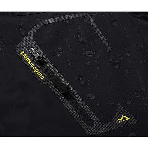 KEFITEVD トレッキングウェア メンズ ジャケット ハイキング スキーウェア アウトドア コート ブラック JP 2XL JP