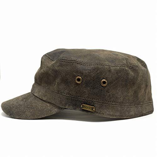 (ステットソン) STETSON キャップ CAP ワークキャップ レザーキャップ レザー 本革 革 帽子 秋冬 L/XL (実寸約59-61cm) ブラウン ステットソン レザー 61cm ブラウン 商品情報 実寸 5cm