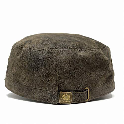 (ステットソン) STETSON キャップ CAP ワークキャップ レザーキャップ レザー 本革 革 帽子 秋冬 L/XL (実寸約59-61cm) ブラウン ステットソン レザー 61cm ブラウン 商品情報 実寸 5cm