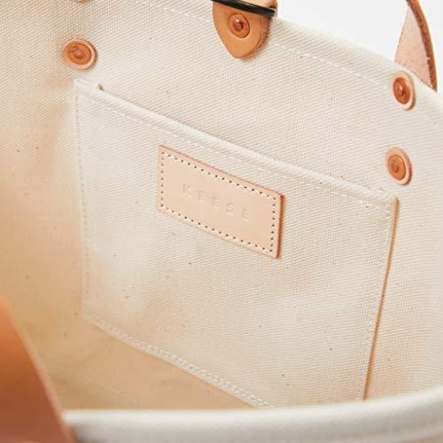 KEESE(キース) エコバッグ トートバッグ キャンバス 帆布 レザー 本革
