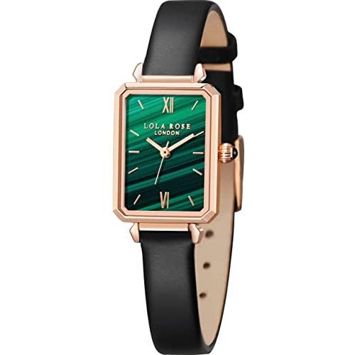 おすすめネット Roseレディース Lola マラカイトテクスチャー レザーベルト付き ブラック 時計 腕時計用ベルト バンド Wp Polestarcalendars Com