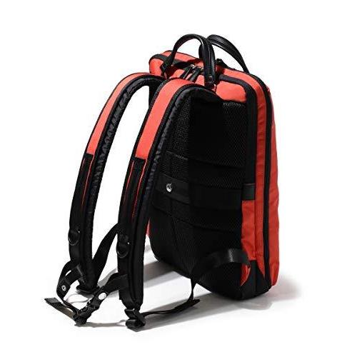 IS/IT ビジネスリュック 15.6インチPC対応 ダブルルーム（スペック）No.956712(オレンジ) ファスナーポケット ペン差しx2