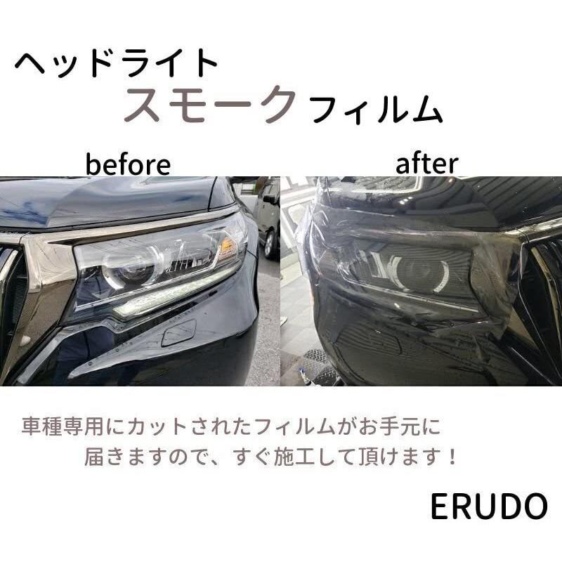 ヘッドライト スモーク プロテクションフィルム 車種専用 カット済フィルム トヨタ カローラ フィールダ
