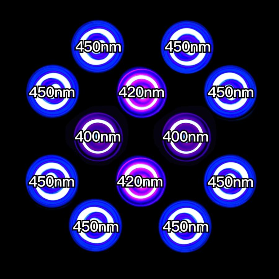 55,000K 蛍光サンゴの色揚げ・育成用マルチスペクトルLEDランプ 50,000K 蛍光サンゴの色揚げ・育成用マルチスペクトルLEDランプ