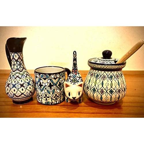 海外 おしゃれ マグカップ ネコ 調味料 容器 セット メキシコ 製 陶器 セルビン焼 新築 祝い 結婚 記念 誕生日 一部予約