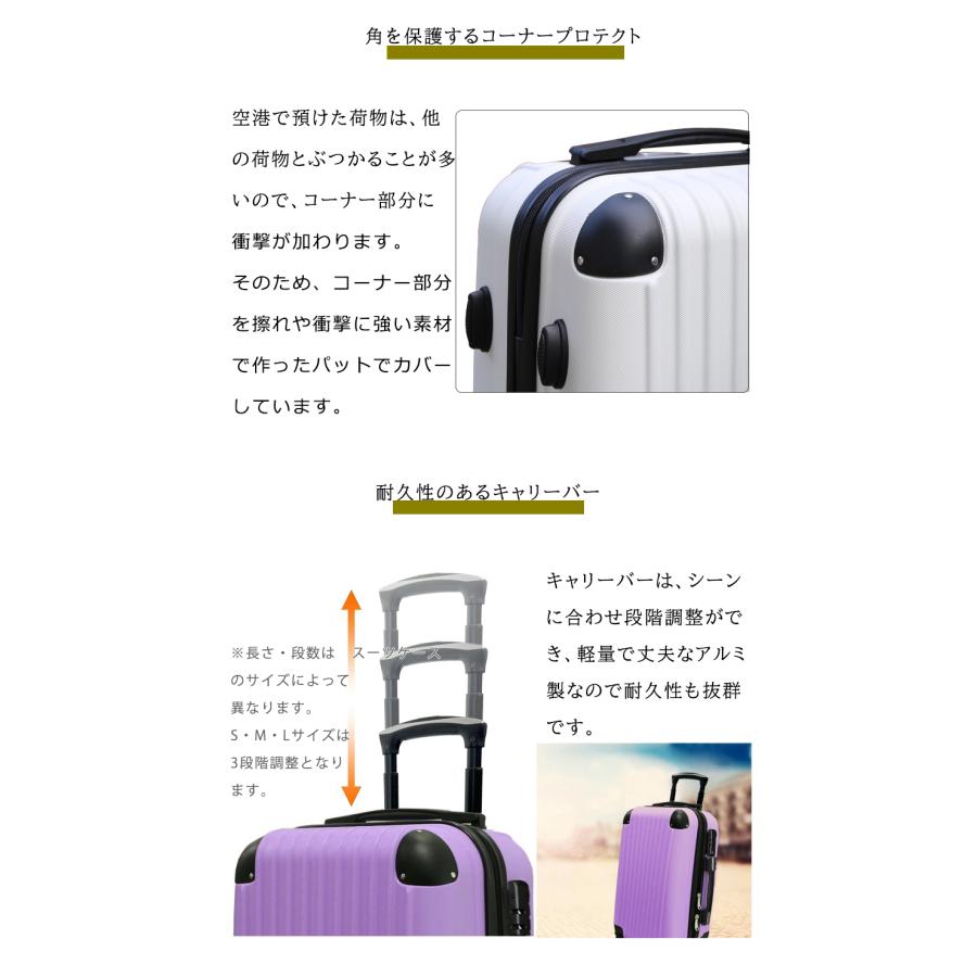 プレゼントあり】スーツケース 3点セット Sサイズ Mサイズ Lサイズ