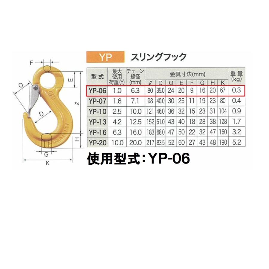 金具付ベルトスリング2点吊 耐荷重1.6t ベルト長さ1m 金具付ベルトスリング2点吊 耐荷重1.6t ベルト長さ1m