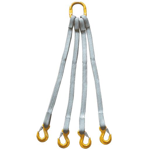 金具付ベルトスリング4点吊 耐荷重3.2t ベルト長さ1m 金具付ベルトスリング4点吊 耐荷重3.2t ベルト長さ1m