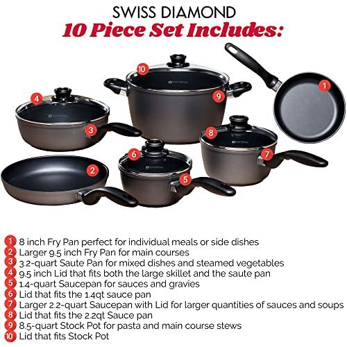 【並行輸入品】Swiss Diamond 究極のキッチンキット 10点セット Swiss Diamond 10 Piece Kitchen Co_4